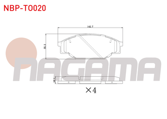 Fren Disk Balata Ön NAGAMA NBP-TO020  