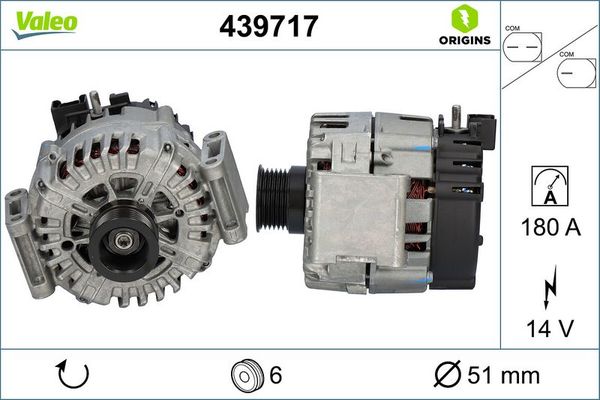 Alternatör  Mercedes C -Serisi Sedan (BM 204)(01.2011->)  VALEO 439717
