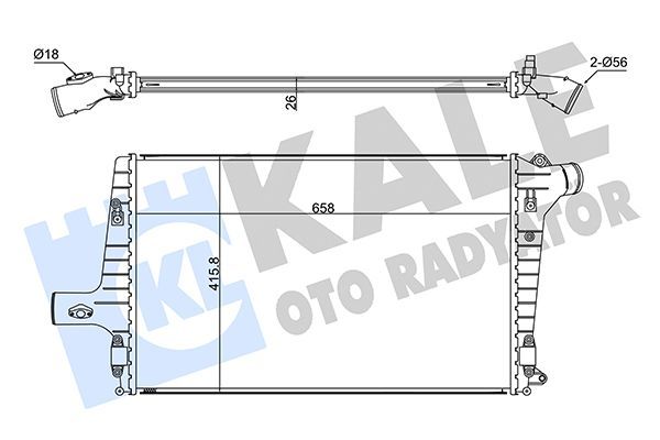 Turbo Radyatörü  Audi A6 Sedan (4B2)(04.1997->)  KALE 352380