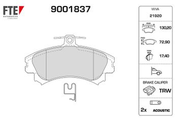 Fren Disk Balata Ön FTE 9001837  4605A734 MR977117 4544200920 4544201920