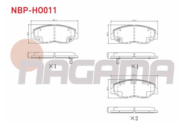 Fren Disk Balata Ön NAGAMA NBP-HO011