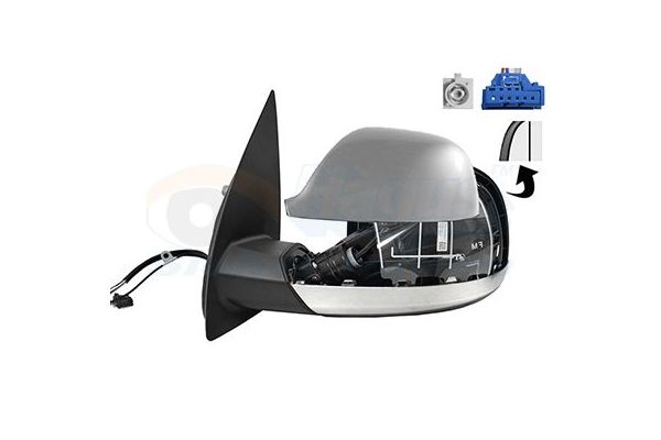 Dikiz Aynası Dış Sol Volkswagen Amarok (S6B)(08.2016->2020)  MADE IN TAIWAN 2H1857507CE