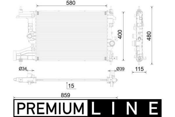 Su Radyatörü  MAHLE CR 2595 000P