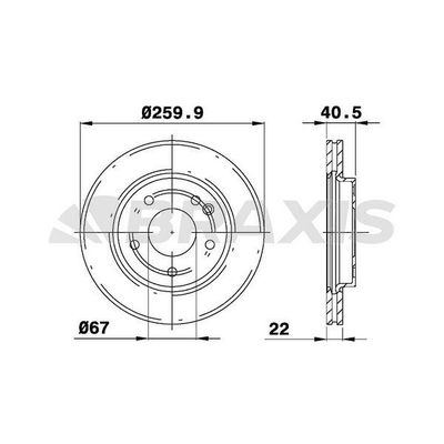 Fren Disk Ayna Ön Sağ ve Sol BRAXIS AE0088
