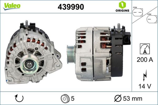 Alternatör  Mercedes GLC -Serisi SUV (BM 253)(06.2015->)  VALEO 439990