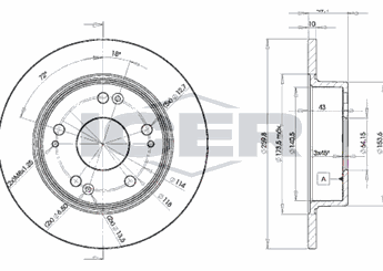 Fren Disk Ayna Arka Sağ ve Sol KALE BALATA TFD00237  42510SEAE00 42510SEAE50 42510-SEA-E00 42510-SEA-E50