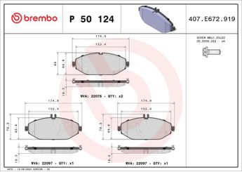 Fren Disk Balata Ön BREMBO P 50 124  84203820 4209300 0004209300 4209803 0004209803 84202820 0084202820 0084203820 84209300 0084209300 A0004209300 A0004209803 A0084202820 A0084203820 A0084209300 4209103 0004209103 A0004209103