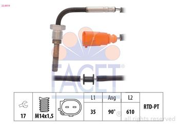 Egzoz Sıcaklık Sensörü  GVA 5375065  3G906088AF 3L906088HL 03G 906 088 AF 03L 906 088 HL