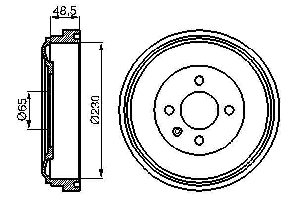 Kampana Arka Sağ veya Sol Volkswagen Golf II (191/193)(08.1983->1992)  BOSCH 0 986 477 036