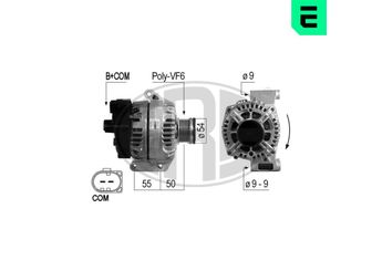 Alternatör  ERA 210691A  51880175 1608858180 16 088 581 80 51880173 51984058 51993603