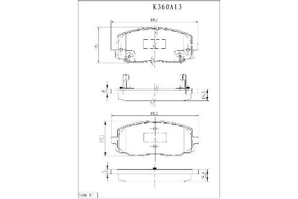 Fren Disk Balata Ön Kia Picanto (SA)(2004->)  MANDO MBF015322