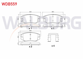 Fren Disk Balata Ön WALBURG WDB559  