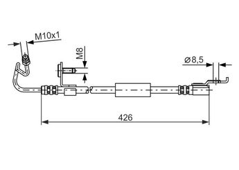 Fren Hortumu Arka Sağ veya Sol BOSCH 1 987 476 624  1000744 92AB2282BB