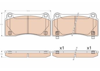 Fren Disk Balata Ön TRW GDB3573  GDB3573 D4060JF20A D4060-JF20A D4060JF20C D4060-JF20C