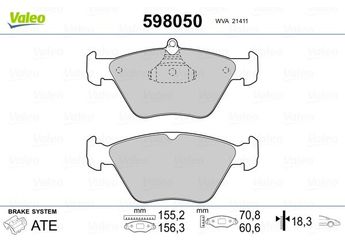 Fren Disk Balata Ön VALEO 598050  1605855 1605003 90443873 4467049 4646899 9192123
