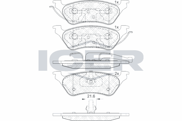 Fren Disk Balata Arka Chrysler Voyager (GS/ GH)(1996->)  AYD 60839A