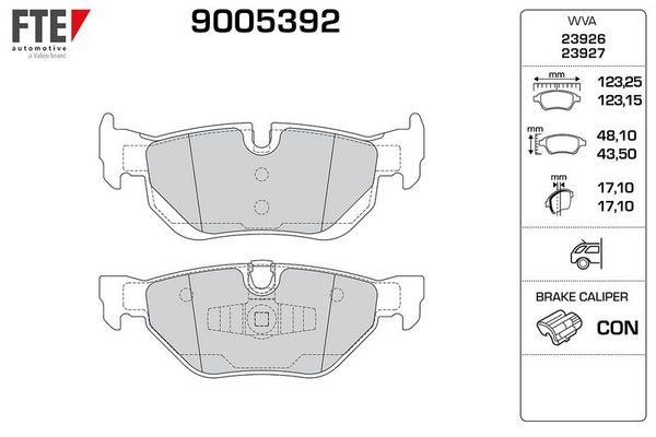 Fren Disk Balata Arka FTE 9005392