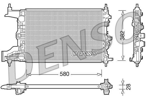Su Radyatörü  Opel Astra J Sports Tourer (08.2010->)  DENSO DRM20098