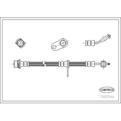 Fren Hortumu Ön Sol Toyota Avensis Combi SW (T22)(1998->)  CORTECO 19033058