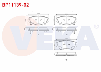 Fren Disk Balata Ön VEKA BP11139-02  
