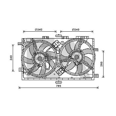 Radyatör Fan ve Motoru  Opel Insignia A (2008->)  OPEL ORJINAL 13413333