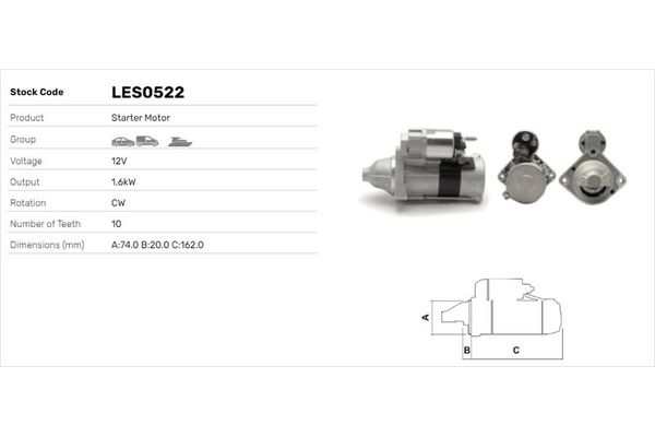 Marş Dinamosu  BMW 3 Serisi Coupe (E46)(1999->)  LUCAS ELEKTRIK LES0522