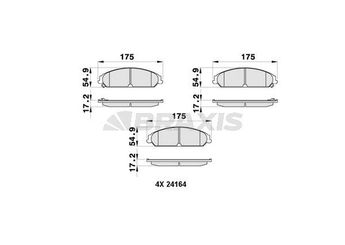 Fren Disk Balata Ön BRAXIS AB0413  5142559AA 5142 559AA 5142558AA 5142558AB K05142558AA K05142558AB