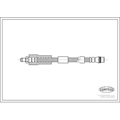 Fren Hortumu Ön Sağ veya Sol Peugeot 307 CC Cabrio-Coupe (S2)(07.2005->)  CORTECO 19030285