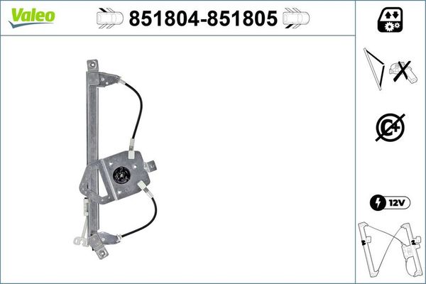 Cam Krikosu Arka Sol Renault Clio III Grandtour (01.2008->)  VALEO 851804