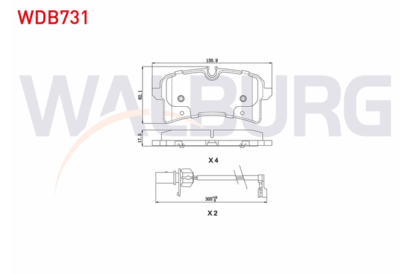 Fren Disk Balata Arka Audi S8 (4HC)(11.2013->)  WALBURG WDB731