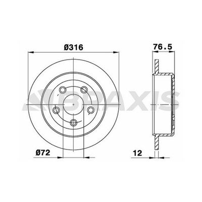 Fren Disk Ayna Arka Sağ ve Sol BRAXIS AD1058