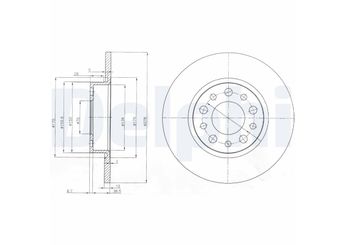 Fren Disk Ayna Arka Sağ ve Sol DELPHI BG3994  46843610 51760273 51767377 51767378 51964082 51963547 52059174 K68249842AA K68249842AB K68249842AC K68254088AA K68254088AB