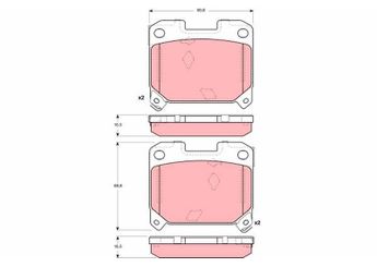 Fren Disk Balata Arka VALEO 671193  446614040 04466-14040 446620050 04466-20050 449214161 04492-14161 449220110 04492-20110