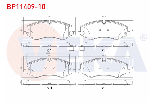 Fren Disk Balata Ön Land Rover Range Rover Sport (2013->)  VEKA BP11409-10