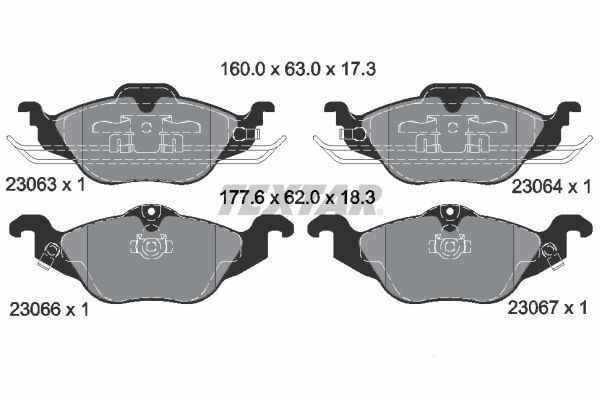 Fren Disk Balata Ön TEXTAR 2306302