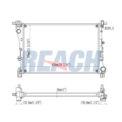 Su Radyatörü  Fiat Egea (357) HB / CROSS (2016->)  MAHLE CR 1362 000P