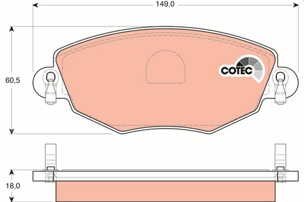Fren Disk Balata Ön TRW GDB1434