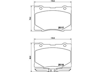 Fren Disk Balata Ön BREMBO P 28 079  45022SJAE00