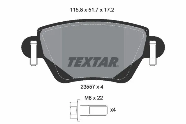 Fren Disk Balata Arka TEXTAR 2355701