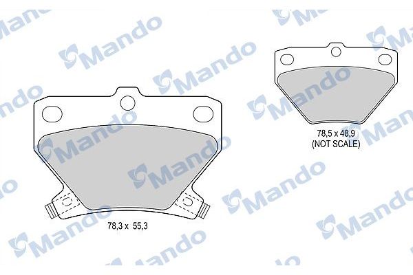 Fren Disk Balata Arka Toyota Yaris Verso (NCP2/NLP2)(1999->)  MANDO MBF015850