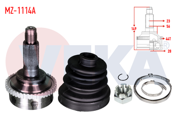 Aks Kafası Ön Dış Sağ veya Sol VEKA MZ-1114A  GD192560X GR052550XE GR052560XE GD19-25-60X
