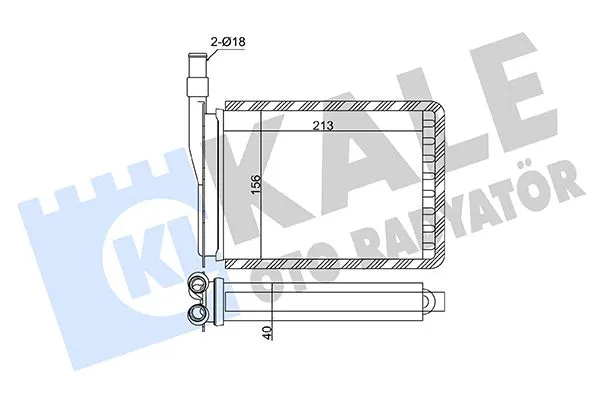 Kalorifer Radyatörü  Renault R 5 (B/C40)(1985->)  KALE 110198