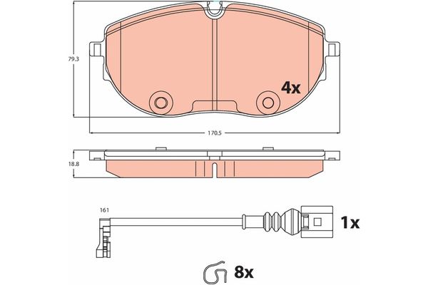 Fren Disk Balata Ön TRW GDB2486