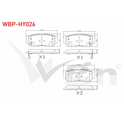 Fren Disk Balata Arka Ssangyong Rexton (04.2003->)  WGN WBP-HY026