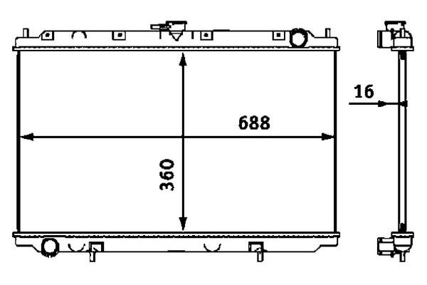 Su Radyatörü  Nissan Primera 4/5 Kapı (P11)(05.1996->)  MAHLE CR 545 000S