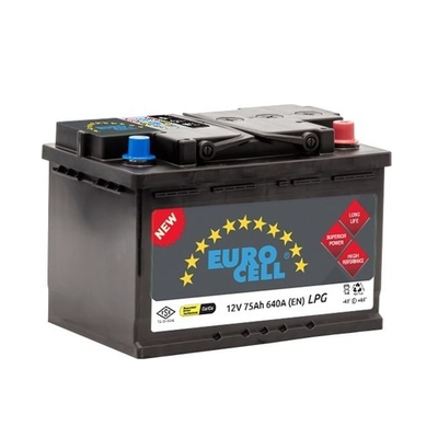 Akü (12V - 75 AH) L3B (278×175×175) Tırnaklı Alçak   EUROCELL 8699358520111