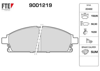 Fren Disk Balata Ön FTE 9001219  D10608H785 410601W486 410601W385 41060-1W385 41060-1W486 410608H785 41060-8H785 AY040NS043 AY040-NS043 AY040NS045 AY040-NS045 D10608H71A D1060-8H71A D1060-8H785