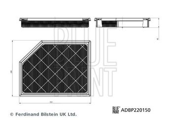 Hava Filtresi  BLUE PRINT ADBP220150  2564231 NB3V9601AA 2 564 231 NB3V-9601-AA NB3Z9601A NB3Z-9601-A