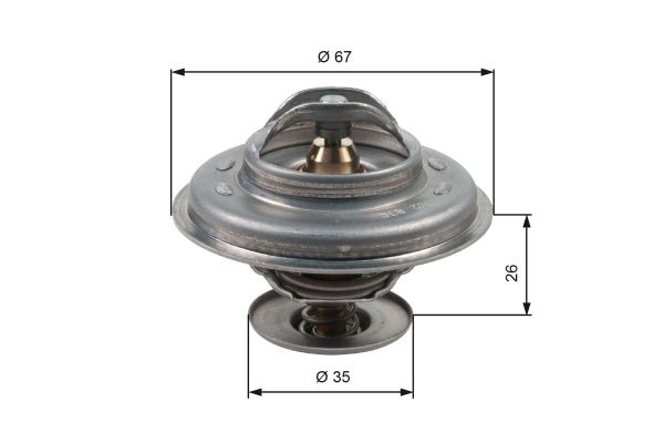 Termostat 88 °C  Volvo Serisi 740 Sedan/Combi (1984->)  GATES TH11687G1