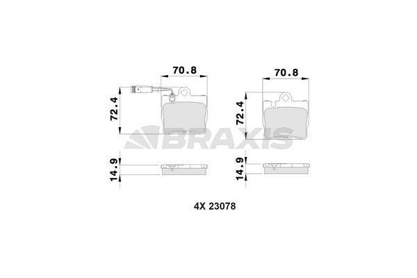 Fren Disk Balata Arka BRAXIS AB0361